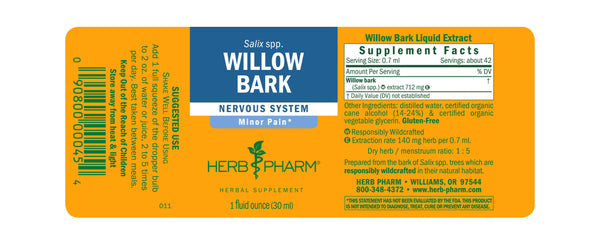 Herb Pharm, Willow Bark, 1 fl oz