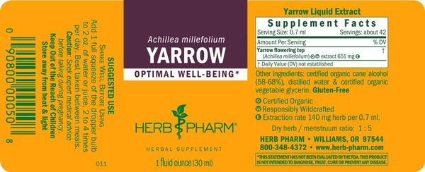 Herb Pharm, Yarrow, 1 fl oz