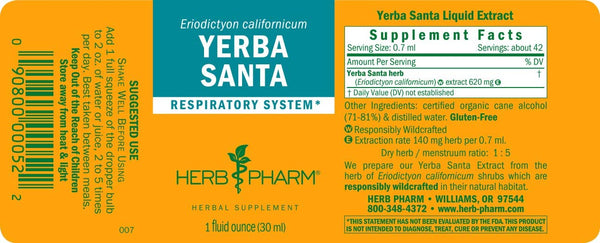 Herb Pharm, Yerba Santa, 1 fl oz