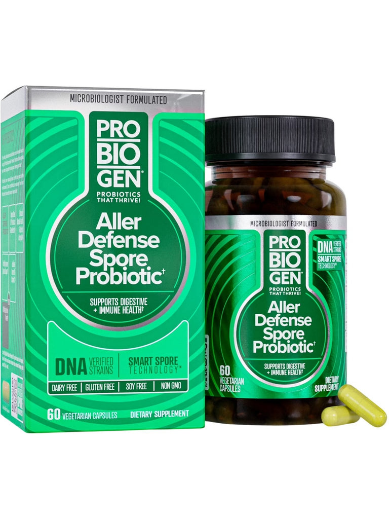 Probiogen, Aller Defense Spore Probiotic, 60 Vegetarian Capsules