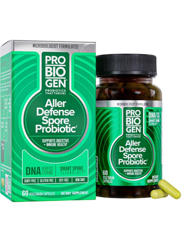Probiogen, Aller Defense Spore Probiotic, 60 Vegetarian Capsules