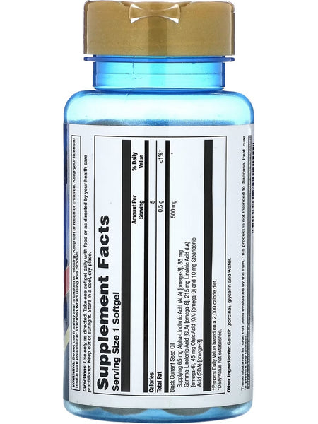 Nature's Life, Black Currant Oil, 500 mg, 90 Mini Softgels