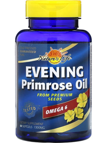 Nature's Life, Evening Primrose Oil, 1300 mg, 60 Softgels