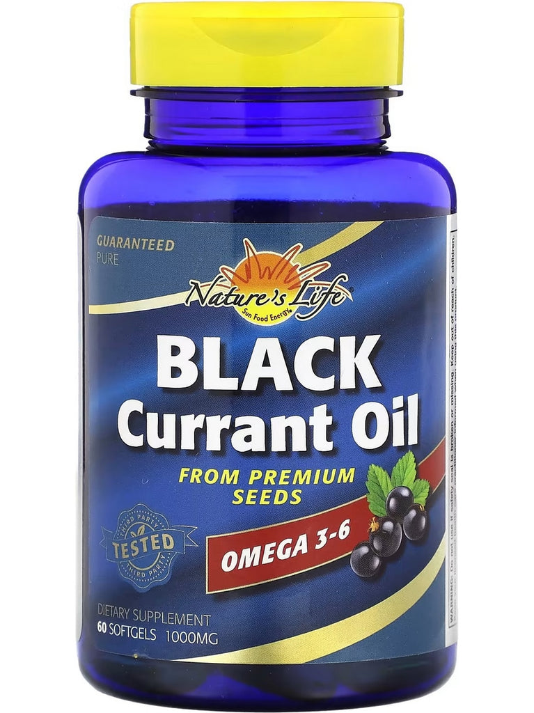 Nature's Life, Black Currant Oil, 1000 mg, 60 Softgels