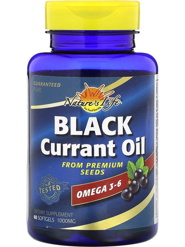 Nature's Life, Black Currant Oil, 1000 mg, 60 Softgels