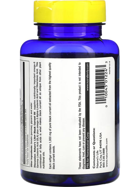 Nature's Life, Black Currant Oil, 1000 mg, 60 Softgels