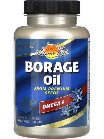 Nature's Life, Borage Oil, 1000 mg, 60 Softgels