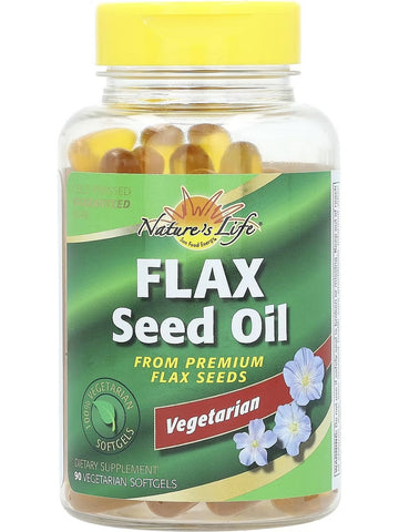 Nature's Life, Flax Seed Oil, 90 Vegetarian Softgels