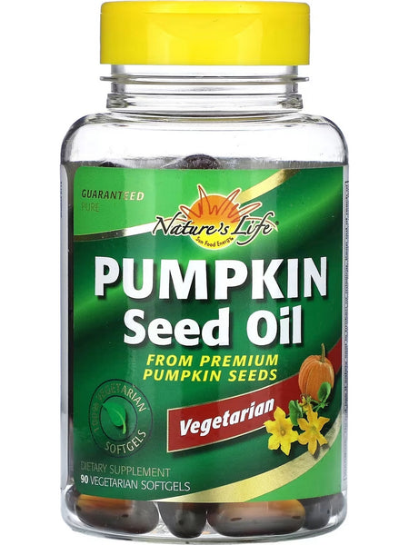 Nature's Life, Pumpkin Seed Oil, 90 Vegetarian Softgels