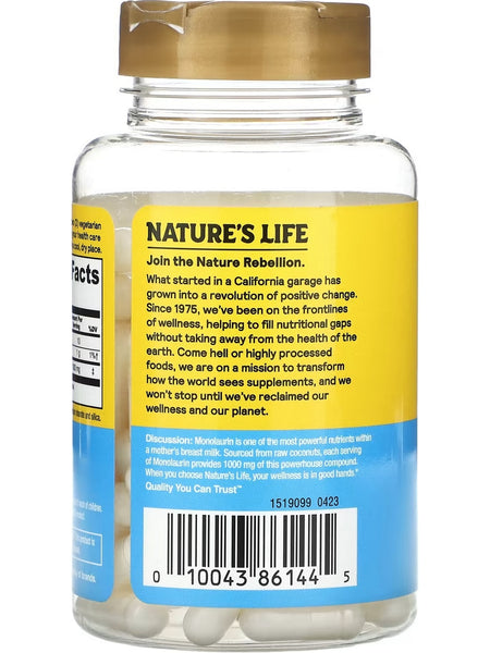 Nature's Life, Nourishing Monolaurin, 1000 mg, 90 Capsules