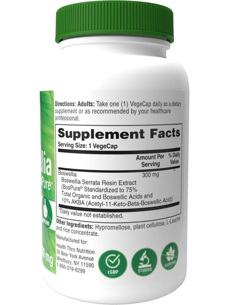 Health Thru Nutrition, Boswellia 300 mg, 60 VegeCaps