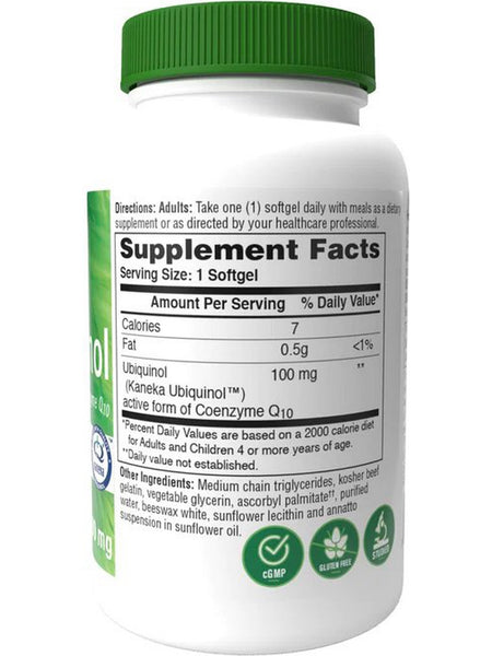 Health Thru Nutrition, Ubiquinol CoQ10 100 mg, 60 Softgels