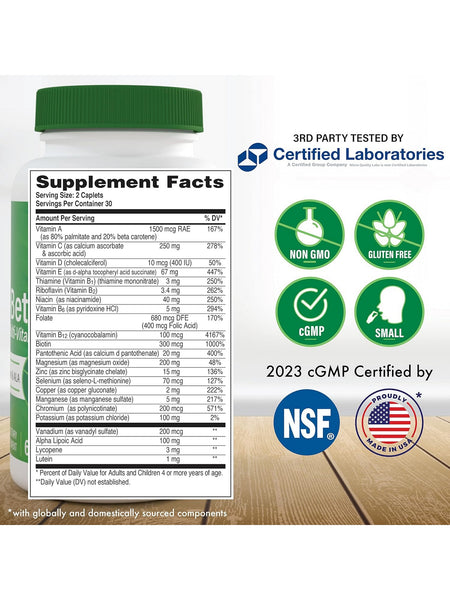 Health Thru Nutrition, Ultra-Betic Sugar Free Multi-Vitamin, 60 Caplets