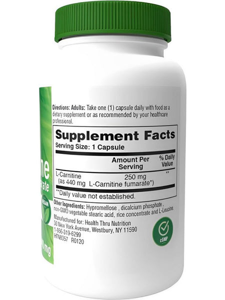 Health Thru Nutrition, L-Carnitine Fumarate 440 mg, 60 VegeCaps