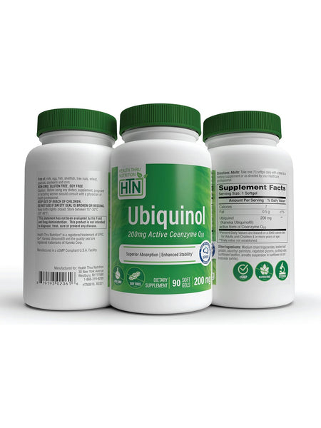 Health Thru Nutrition, Ubiquinol Co-Q10 Kaneka 200mg, 90 Softgels