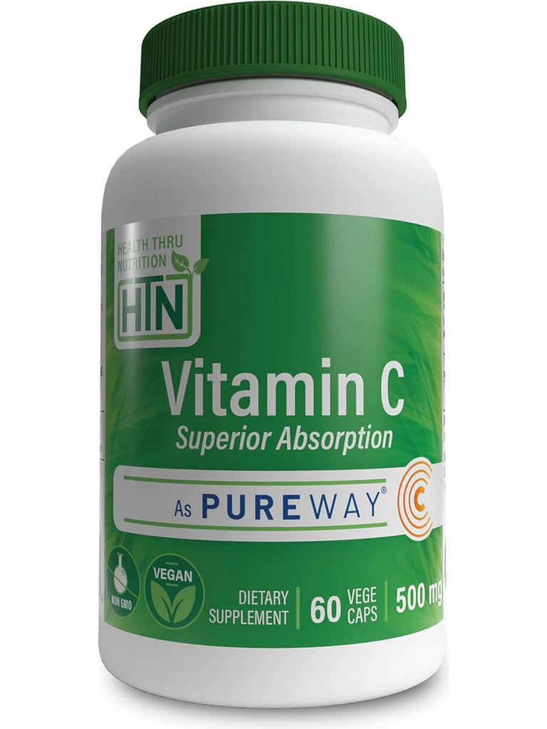Health Thru Nutrition, Vitamin C 500mg Pureway-C, 60 VegeCaps