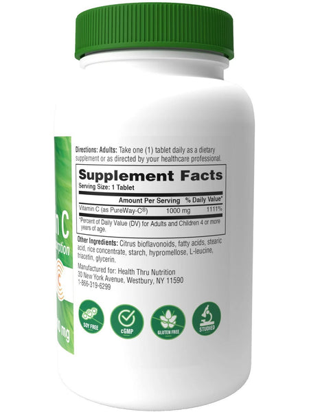 Health Thru Nutrition, Vitamin C 1000mg PureWay-C, 60 Tablets