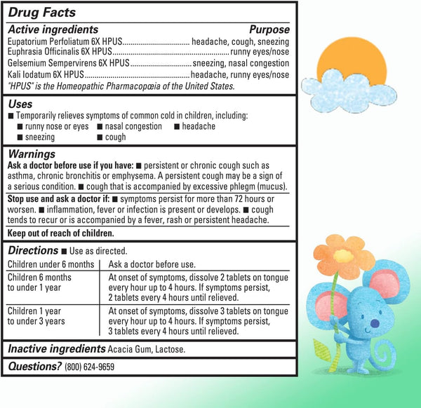 Hyland's, Baby Tiny Cold Tablets Daytime, 125 Quick-Dissolving Tablets