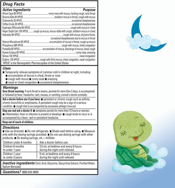 Hyland's, Baby Mucus + Cold Relief Nighttime, 4 fl oz