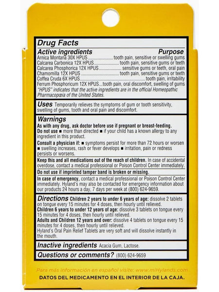 Hyland's, 4 Kids Oral Pain Relief Tablets, 125 Tablets