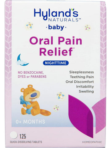 Hyland's, Baby Oral Pain Relief Nighttime Tablets, 125 Tablets