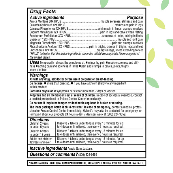 Hyland's, 4 Kids Leg Pain Relief, 50 Quick-Dissolving Tablets