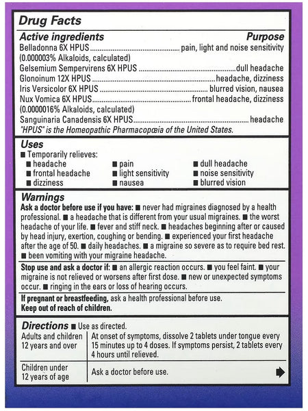 Hyland's, Migraine Relief, 100 Quick-Dissolving Tablets