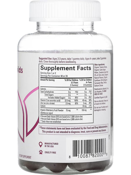 Hyland's, Kids Organic Elderberry Plus Gummies, 48 Vegan Gummies