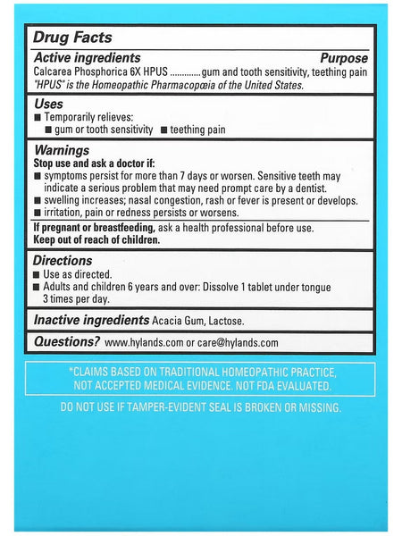 Hyland's, Cell Salt #2 Calc Phos 6x, 100 Quick-Dissolving Single Tablet Doses