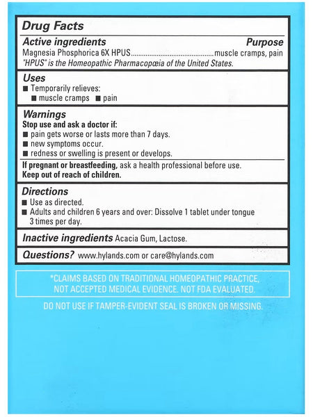 Hyland's, Cell Salt #8 Mag Phos 6x, 100 Quick-Dissolving Single Tablet Doses