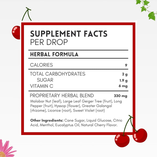 Herbion Naturals, Cough Drops, Cherry, 25 Drops