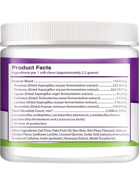 Herbion Naturals, Digestive Support Chews with Probiotics and Enzymes, Natural Chicken, 120 Soft Chews