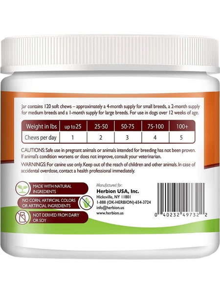 Herbion Naturals, Allergy + Immune Chews with Kelp and Vitamin C, Natural Vegetable, 120 Soft Chews