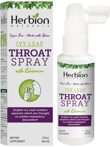 Herbion Naturals, Sugar Free Made with Stevia, Ivy Leaf Throat Spray with Echinacea, 2 fl oz