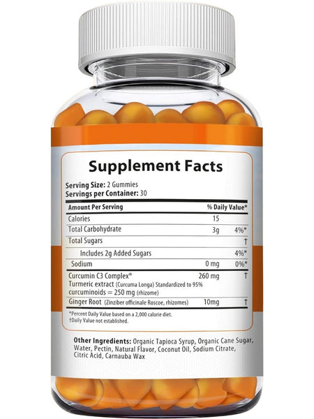 Herbion Naturals, Turmeric Gummies with Ginger, Natural Mango, 60 Pectin Gummies