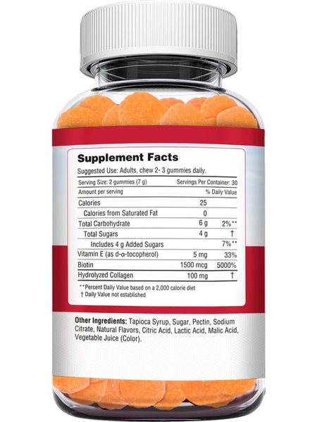 Herbion Naturals, Collagen Gummies with Biotin and Vitamin E, Natural Strawberry, 60 Pectin Gummies