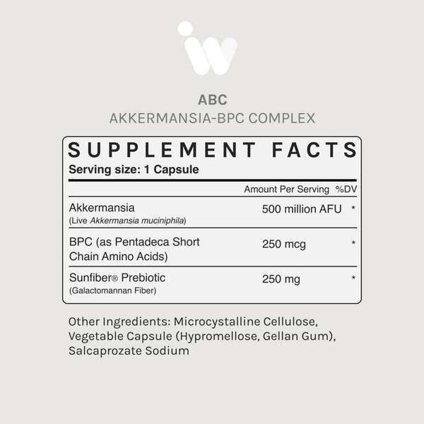 InfiniWell, Akkermansia BPC Complex - ABC (Formerly BPC-157 Probiotic), 60 Capsules