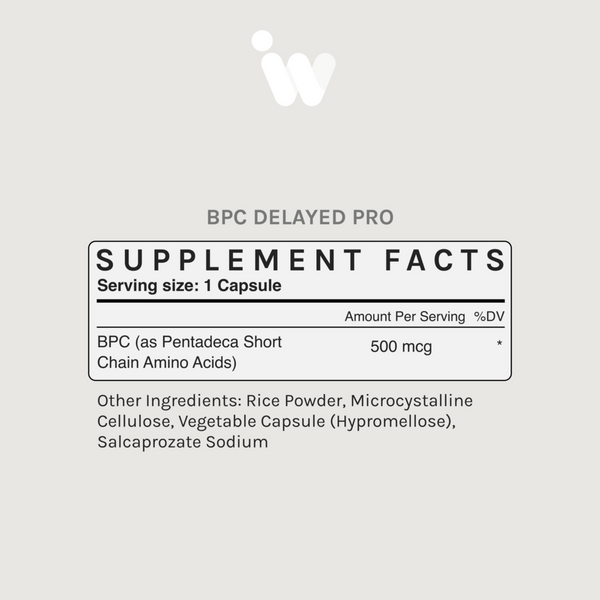 InfiniWell, BPC-157 Delayed Pro, 60 Capsules