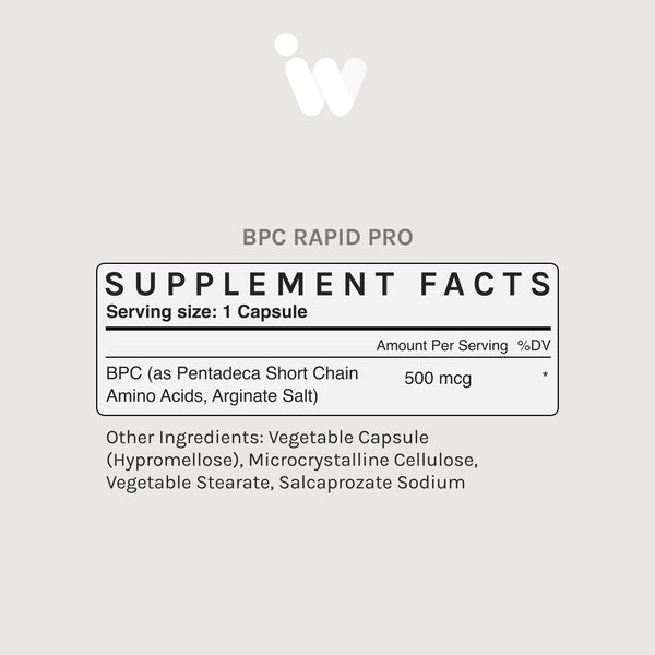 InfiniWell, BPC Rapid Pro (Formerly BPC-157 Rapid Pro), 60 Capsules
