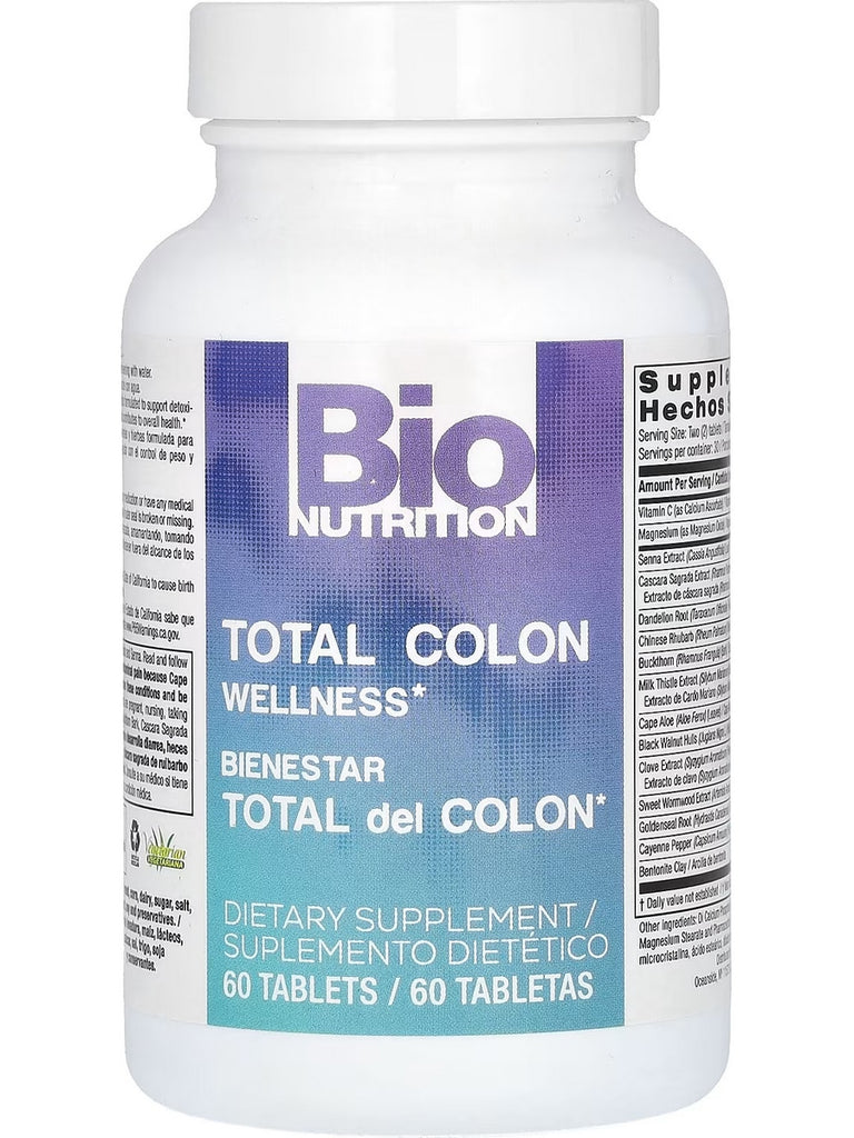 Bio Nutrition, Total Colon Wellness, 60 Tablets