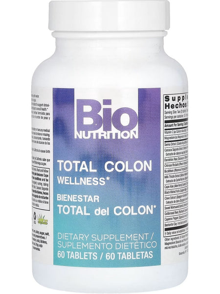 Bio Nutrition, Total Colon Wellness, 60 Tablets