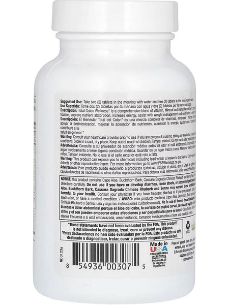 Bio Nutrition, Total Colon Wellness, 60 Tablets