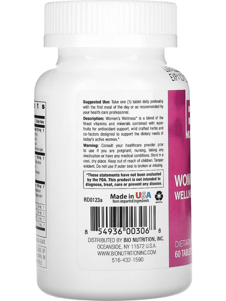Bio Nutrition, Women's Wellness, 60 Tablets