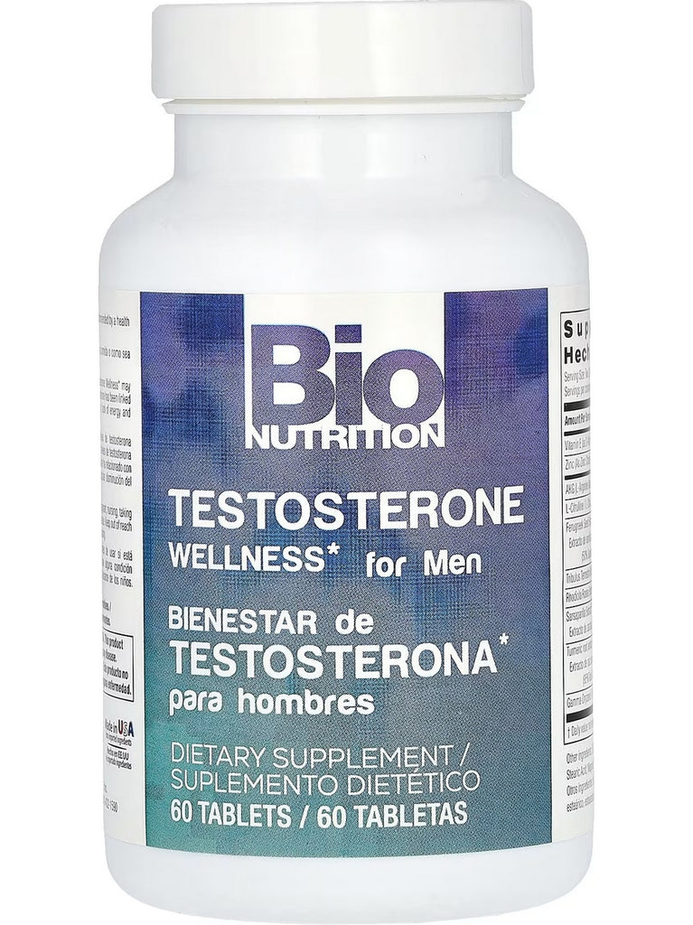 Bio Nutrition, Testosterone Wellness, For Men, 60 Tablets