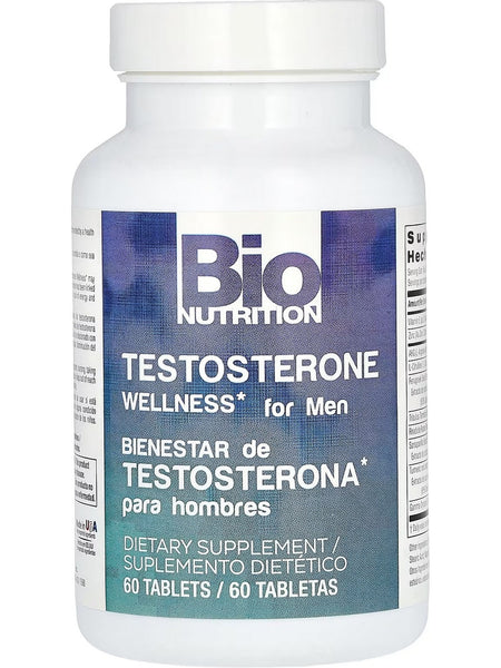 Bio Nutrition, Testosterone Wellness, For Men, 60 Tablets