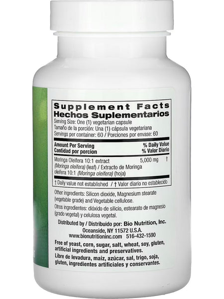 Bio Nutrition, Moringa 5,000, 60 Vegetarian Capsules