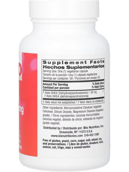 Bio Nutrition, 7-Keto, DHEA, 50 mg, 50 Vegetarian Capsules