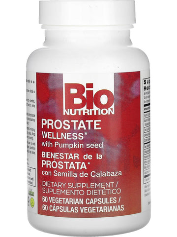 Bio Nutrition, Prostate Wellness With Pumpkin Seed, 60 Vegetarian Capsules