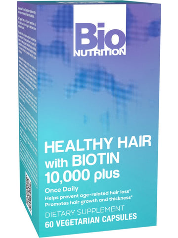 Bio Nutrition, Healthy Hair Biotin 10 000mcg, 60 vegicaps