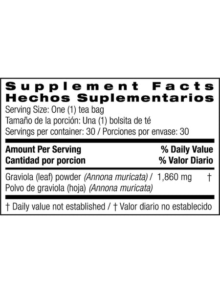 Bio Nutrition, Graviola Tea, 30 Tea bags